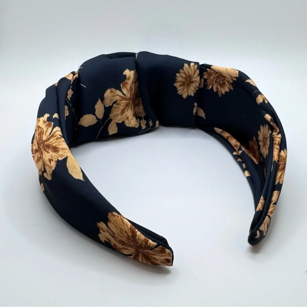 Navy And Gold high quality knotted headband - New - Picture 5 of 6
